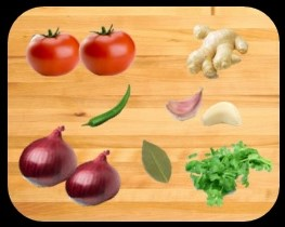  Tomatoes, Potatoes, Garlic, Onion, Ginger, Green chili & Coriander leaves