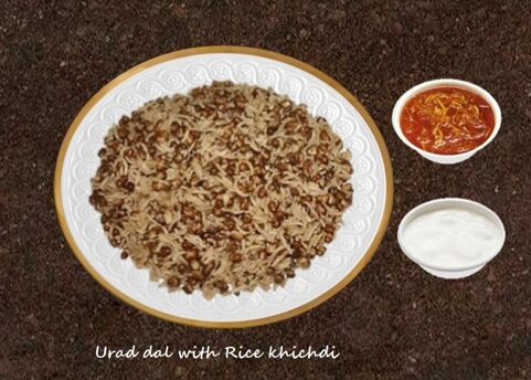  Urad dal with Rice khichdi 